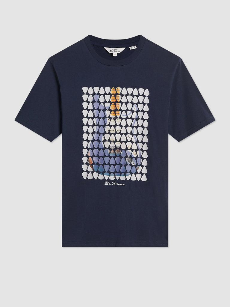 Ben Sherman Plectrum Art T-Shirt - Dark Navy