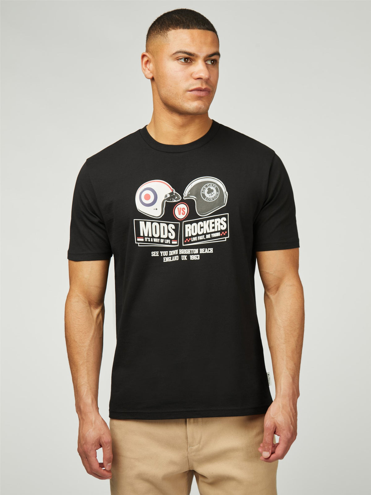 Ben Sherman T-shirt - Ace Cafe Mod vs Rockers - Black