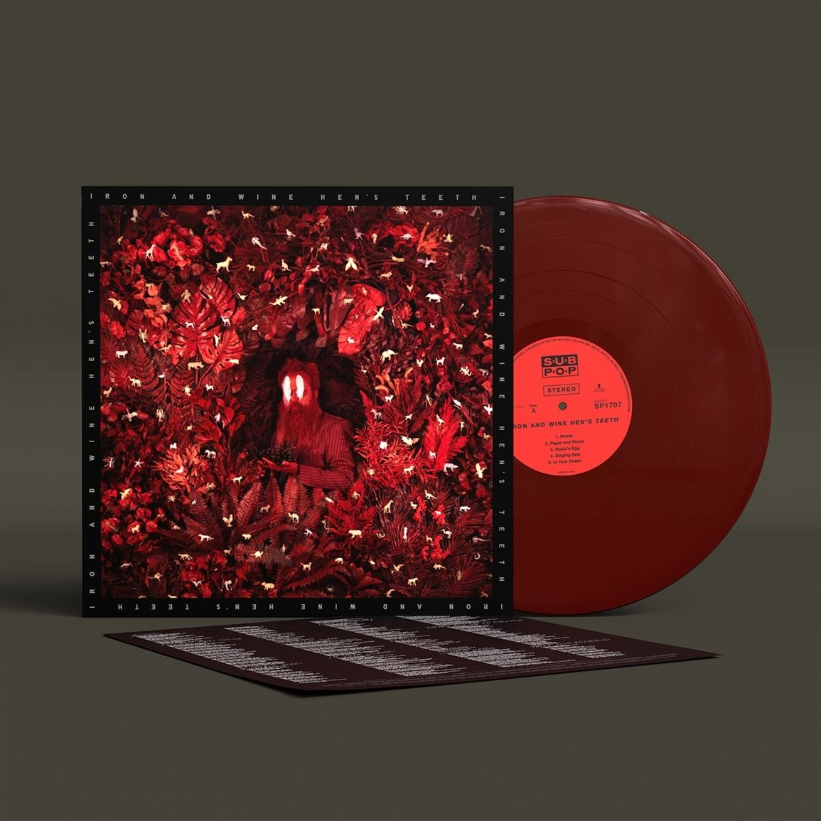 IRON & WINE - HEN'S TEETH (Coloured Oxblood Vinyl LP)