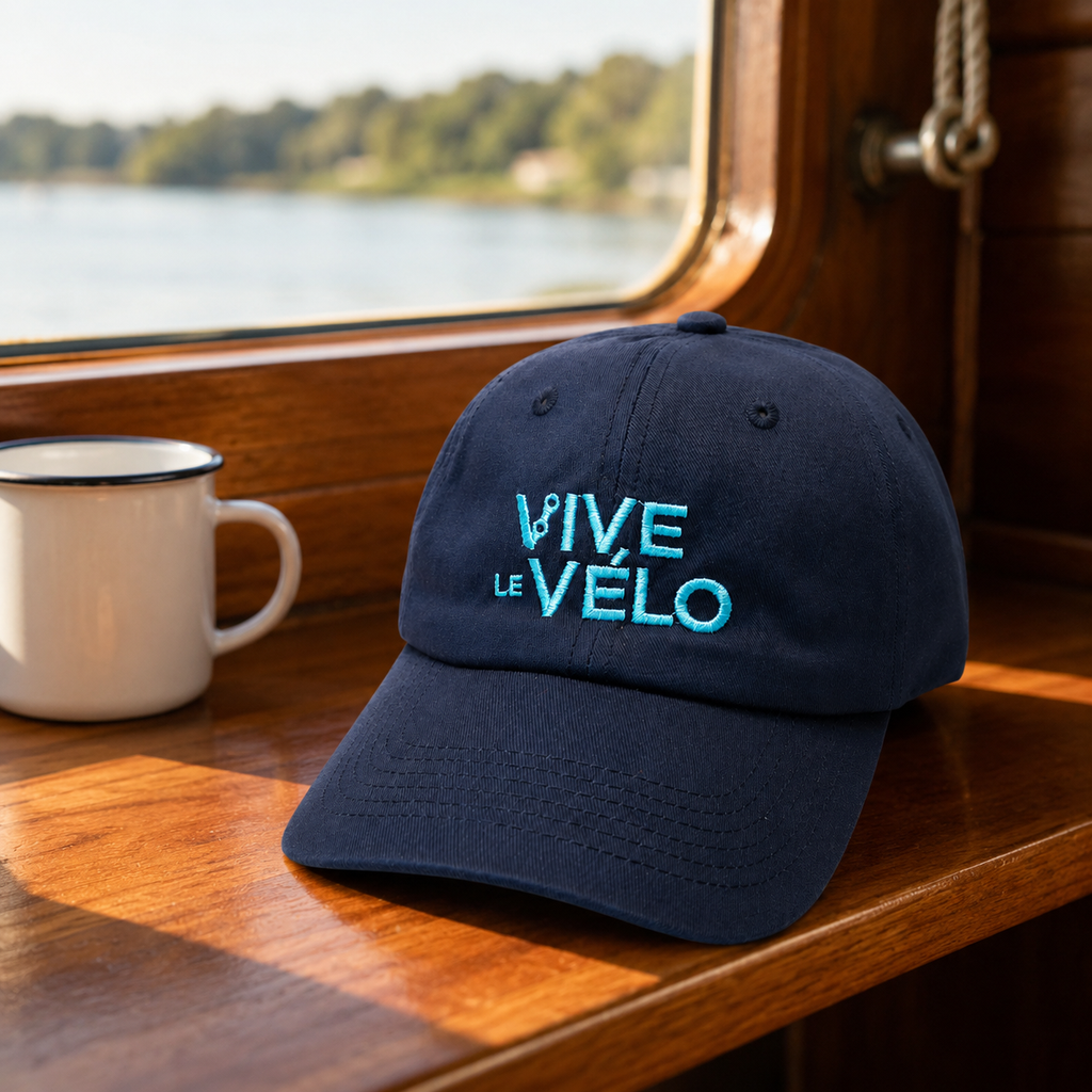 Vive Le Vélo Pet - Squared Logo French Navy