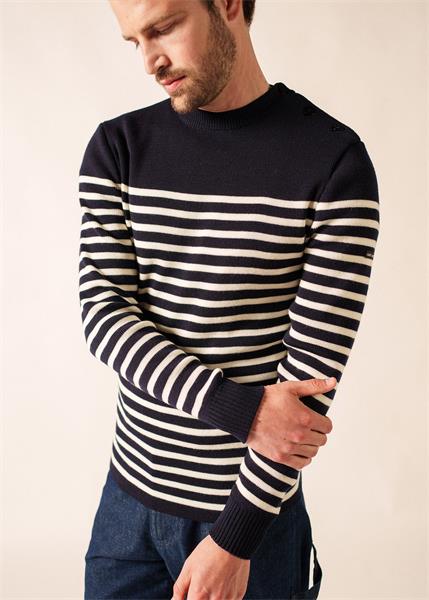 Saint James Pull Rochefort - Navy/Ecume