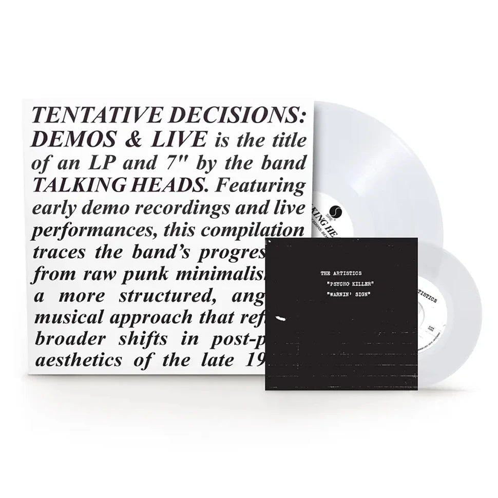 TALKING HEADS - TENTATIVE DECISIONS: 1974 - 1976 (coloured Clear vinyl LP + 7") RSD Black Friday