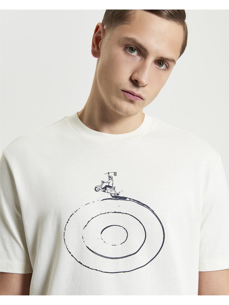 Ben Sherman T-shirt - Rascal Rider Target - Ivory