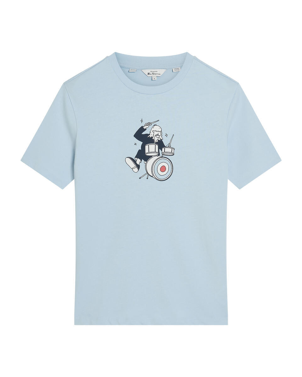 Ben Sherman T-Shirt Drummer target- Ice Blue