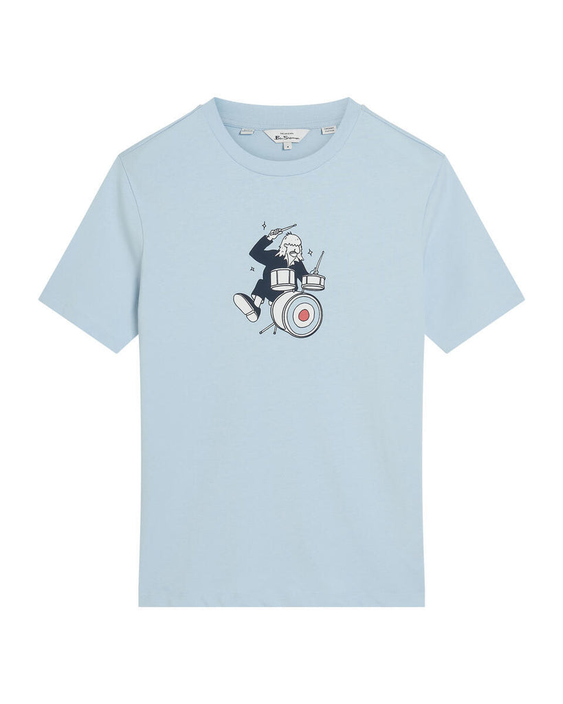 Ben Sherman T-Shirt Drummer target- Ice Blue