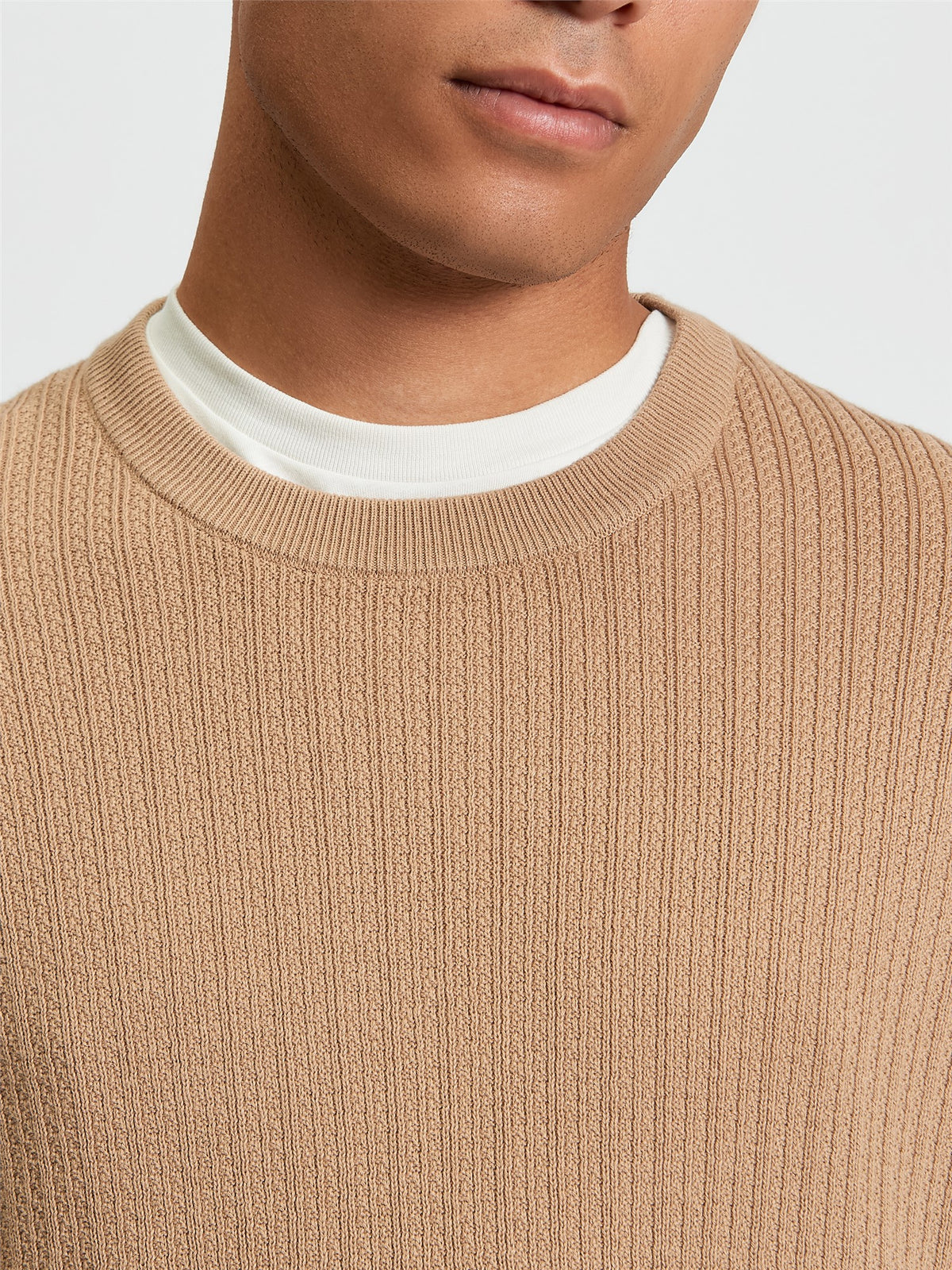 Ben Sherman Textured Front Crew pull - Sand