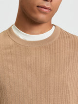 Ben Sherman Textured Front Crew pull - Sand