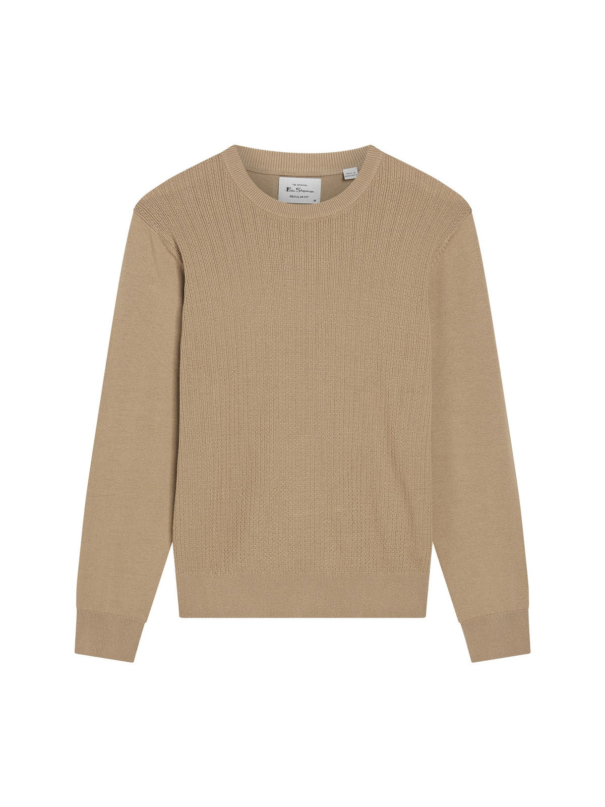 Ben Sherman Textured Front Crew pull - Sand