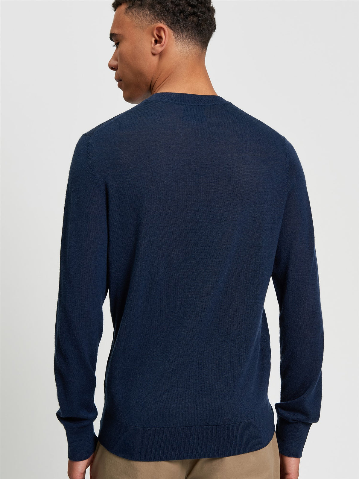 Ben Sherman Merino Crew Neck Pull - Dark Navy