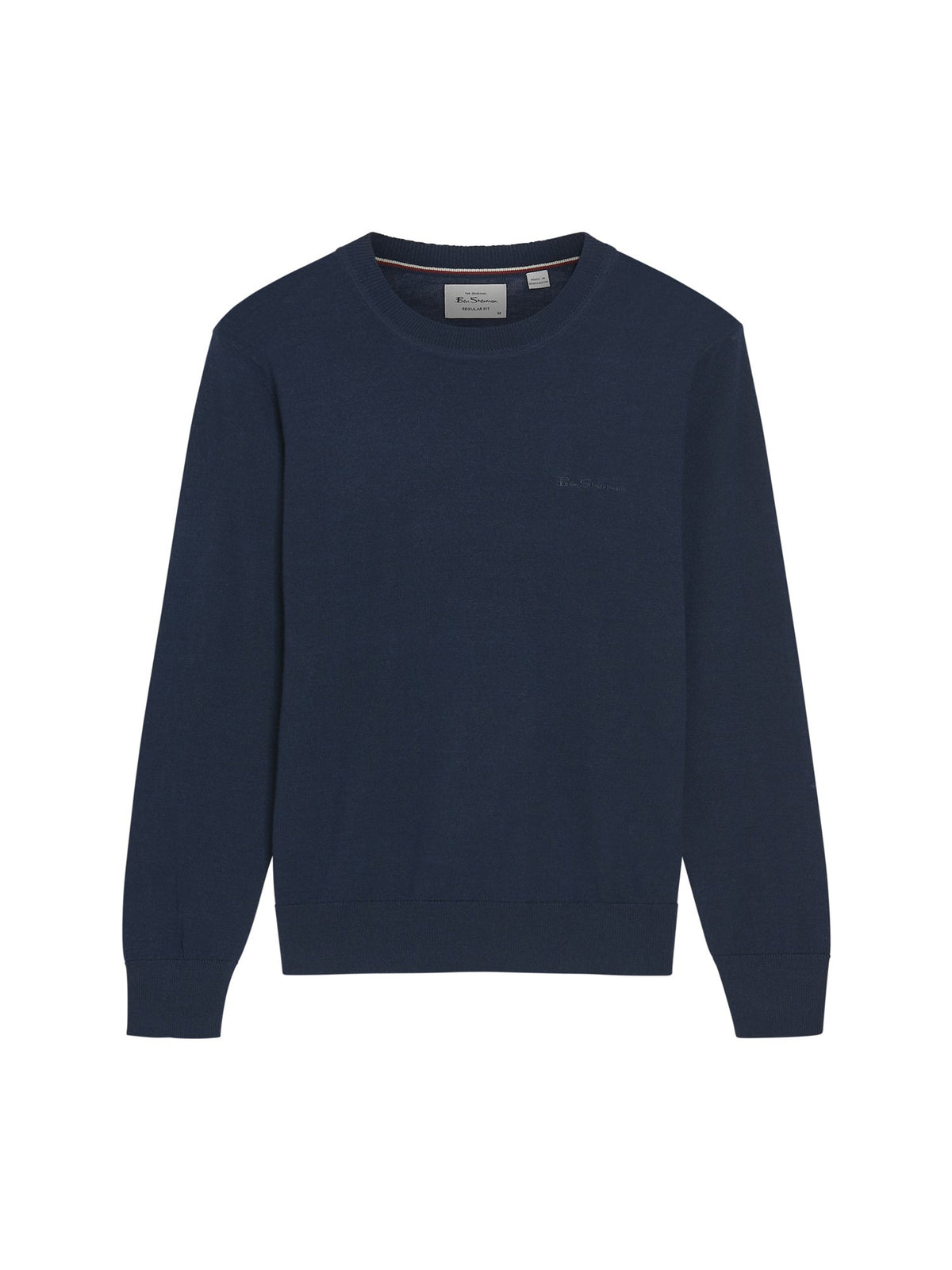 Ben Sherman Merino Crew Neck Pull - Dark Navy