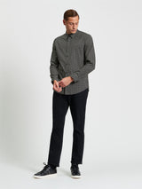 Ben Sherman Mono Block Print Shirt in Black