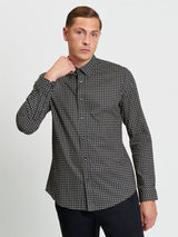 Ben Sherman Mono Block Print Shirt in Black