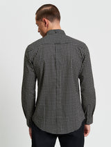 Ben Sherman Mono Block Print Shirt in Black