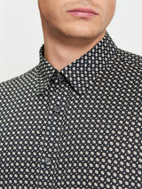 Ben Sherman Mono Block Print Shirt in Black