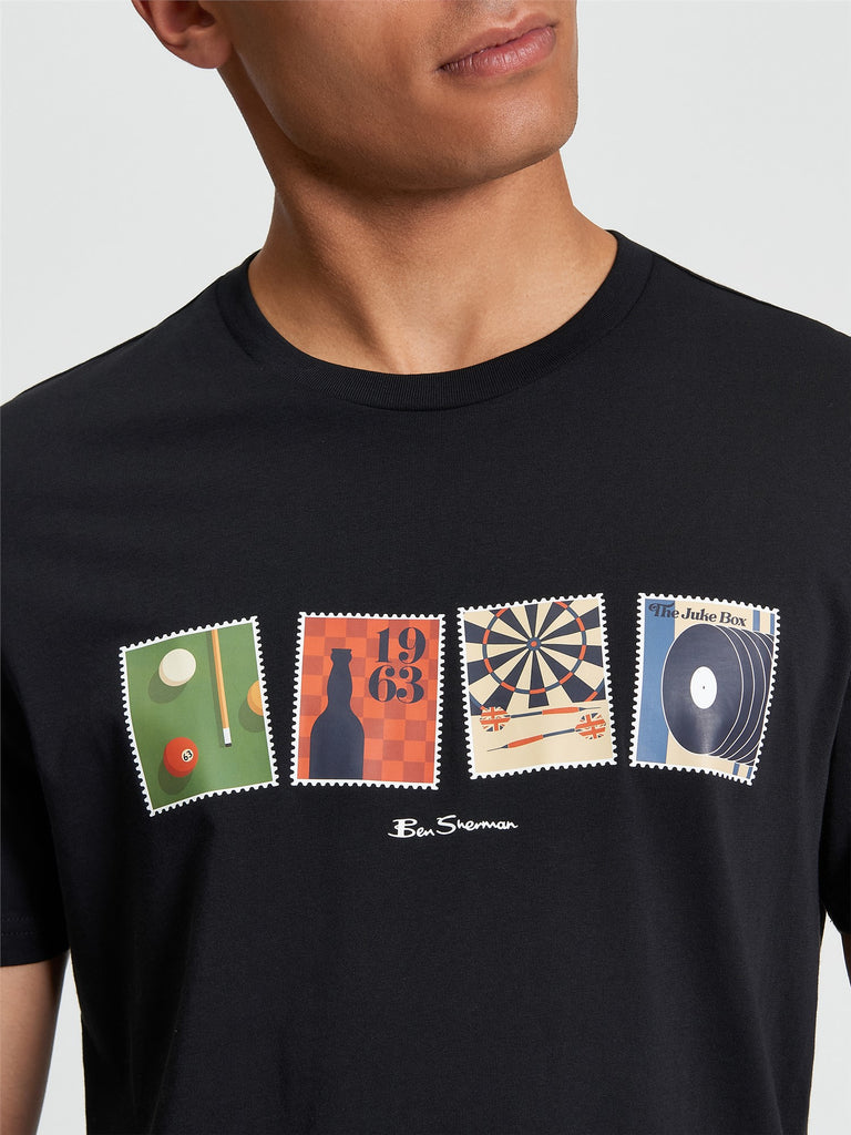 Ben Sherman T-shirt "Pub Sports" - Black
