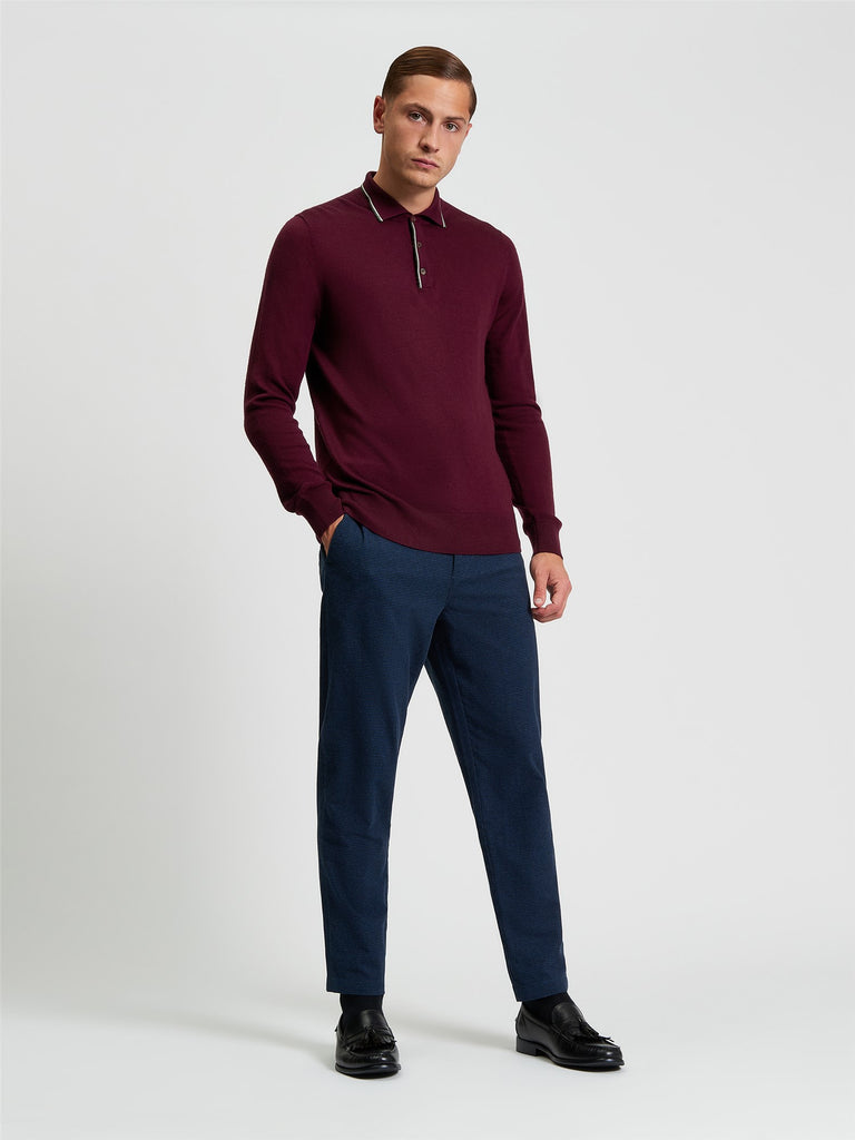 Ben Sherman - Chino pant - Puppytooth Trouser in Marine