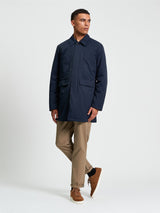 Ben Sherman Wax Car Coat in Dark Navy