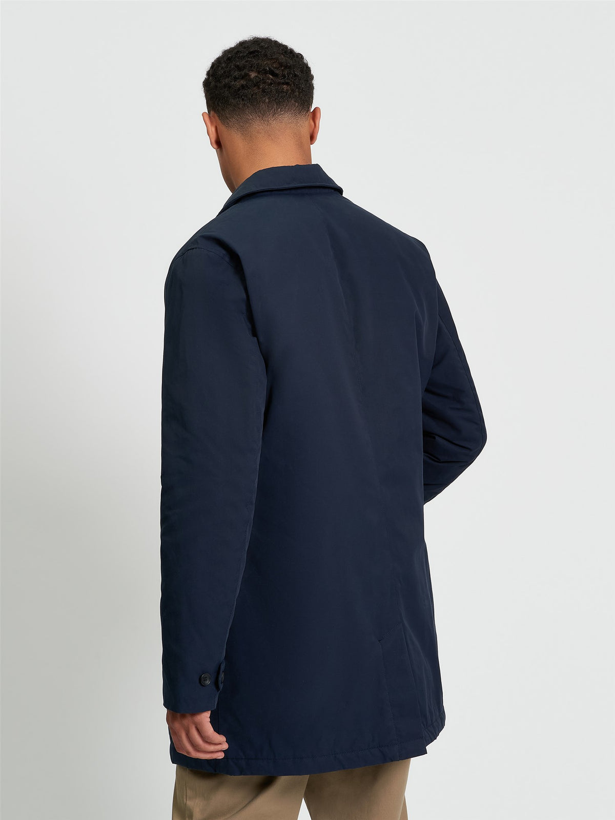 Ben Sherman Wax Car Coat in Dark Navy