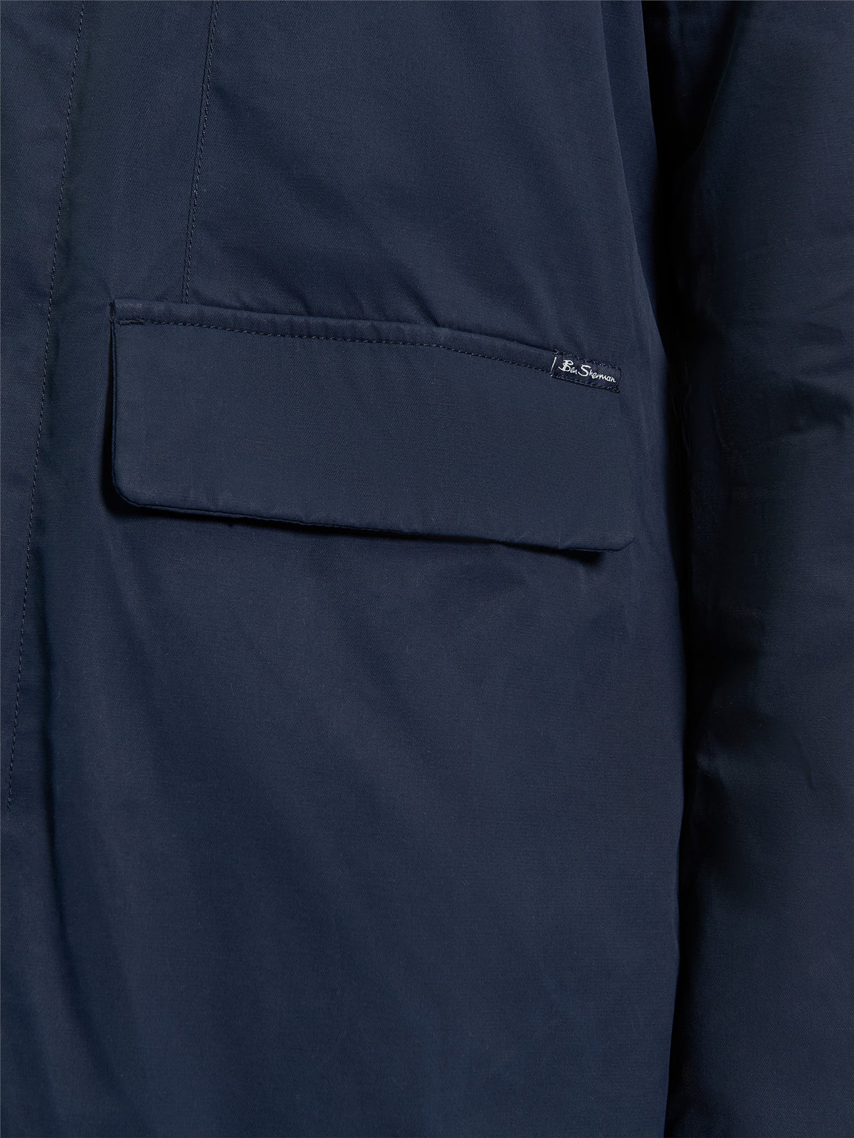 Ben Sherman Wax Car Coat in Dark Navy