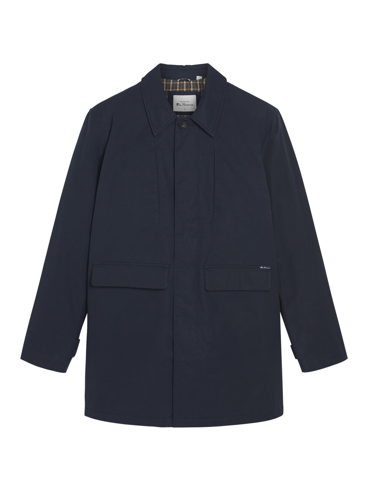 Ben Sherman Wax Car Coat in Dark Navy