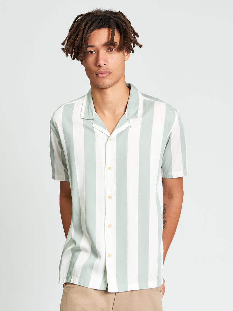 Ben Sherman Stripe Shirt - Litchen Green