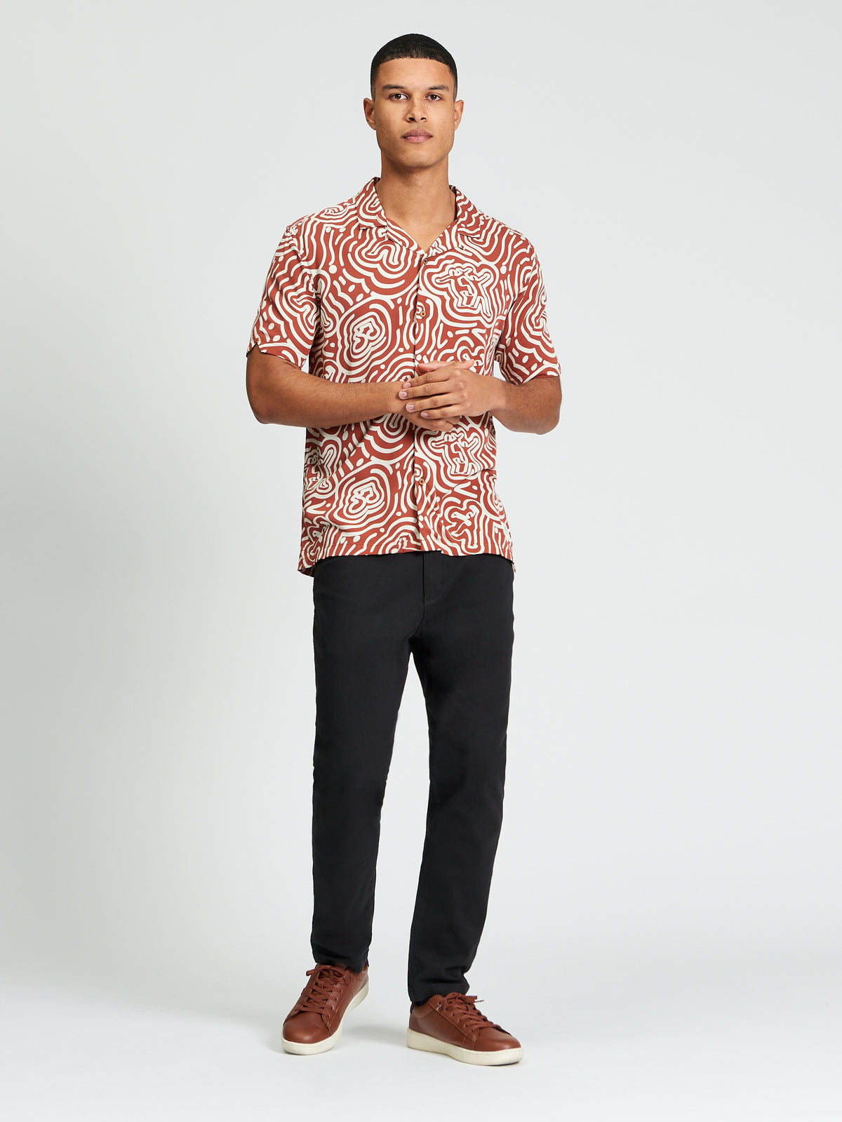 Ben Sherman Dancer Geo Shirt - Cinnamon