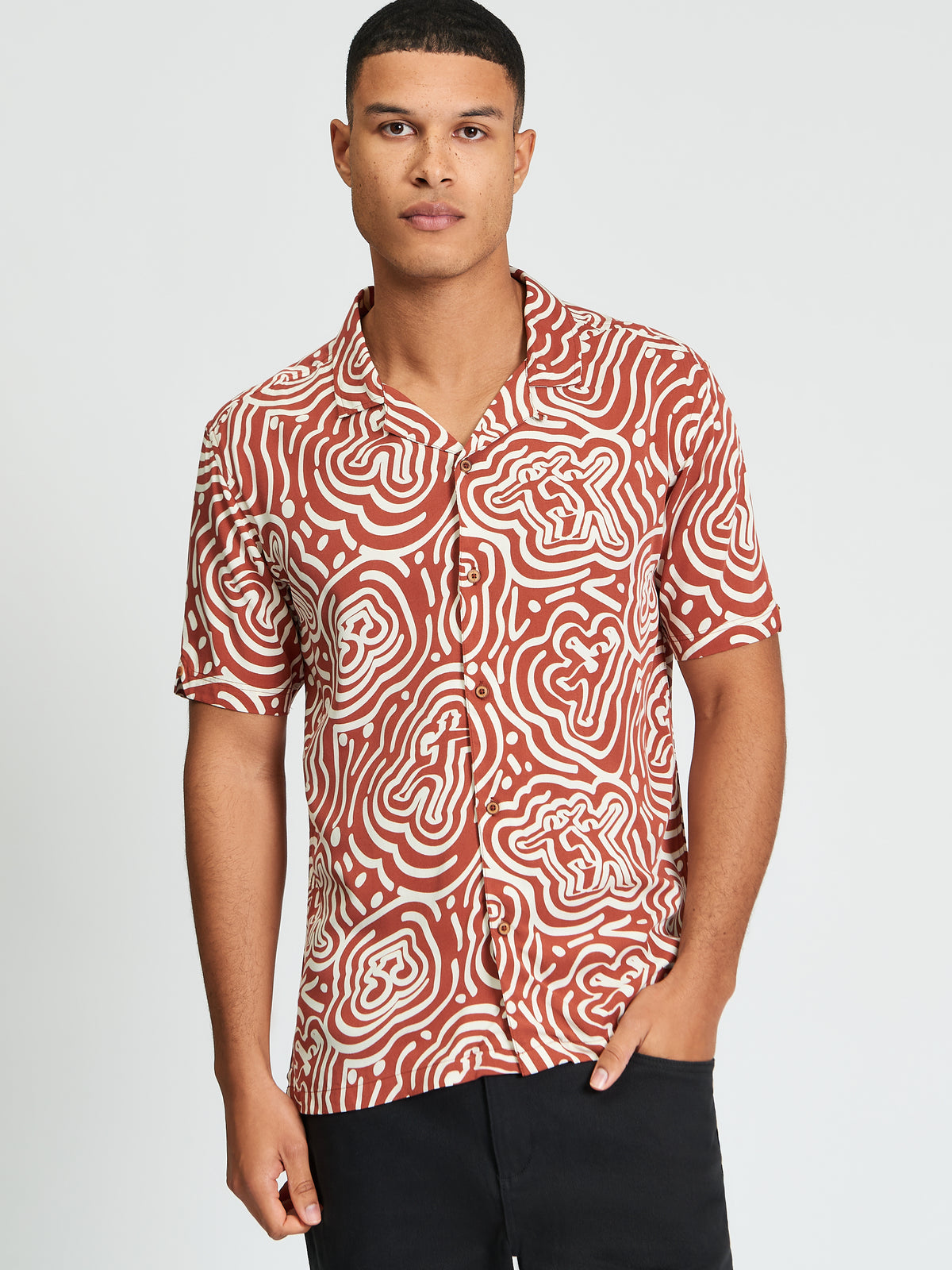 Ben Sherman Dancer Geo Shirt - Cinnamon