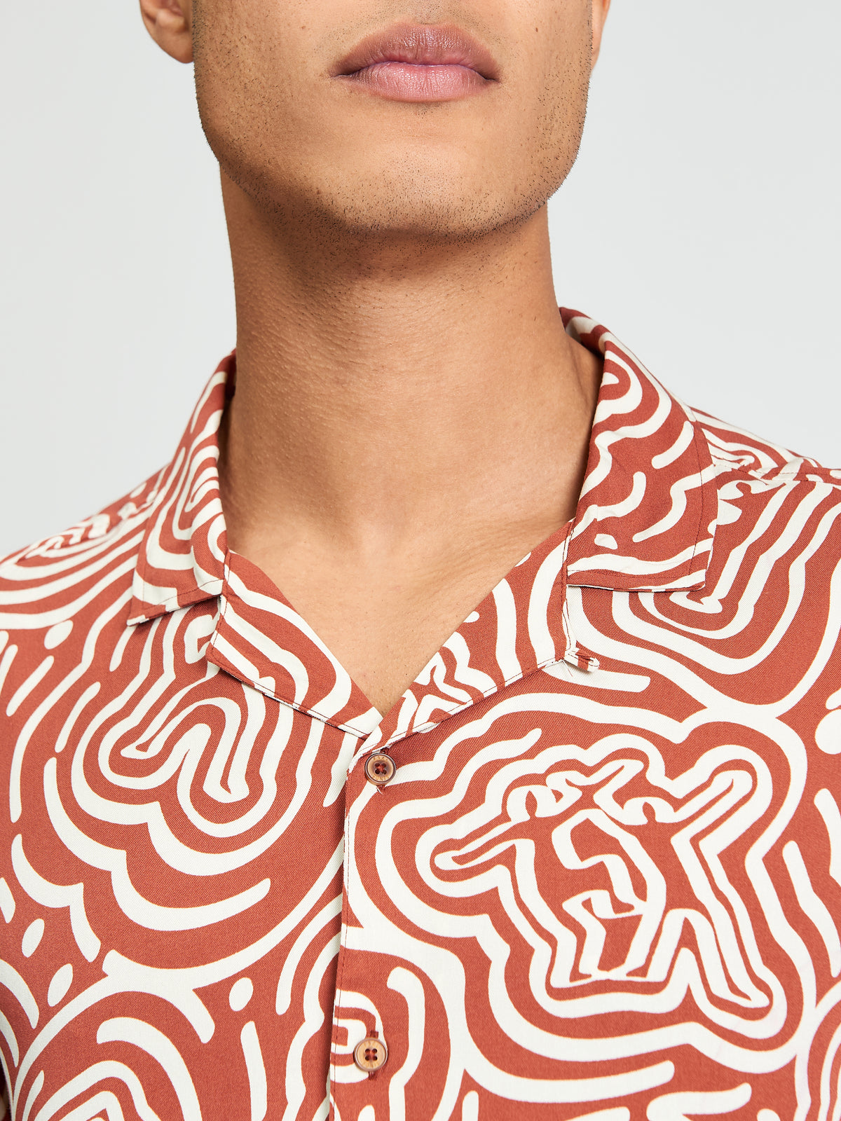 Ben Sherman Dancer Geo Shirt - Cinnamon