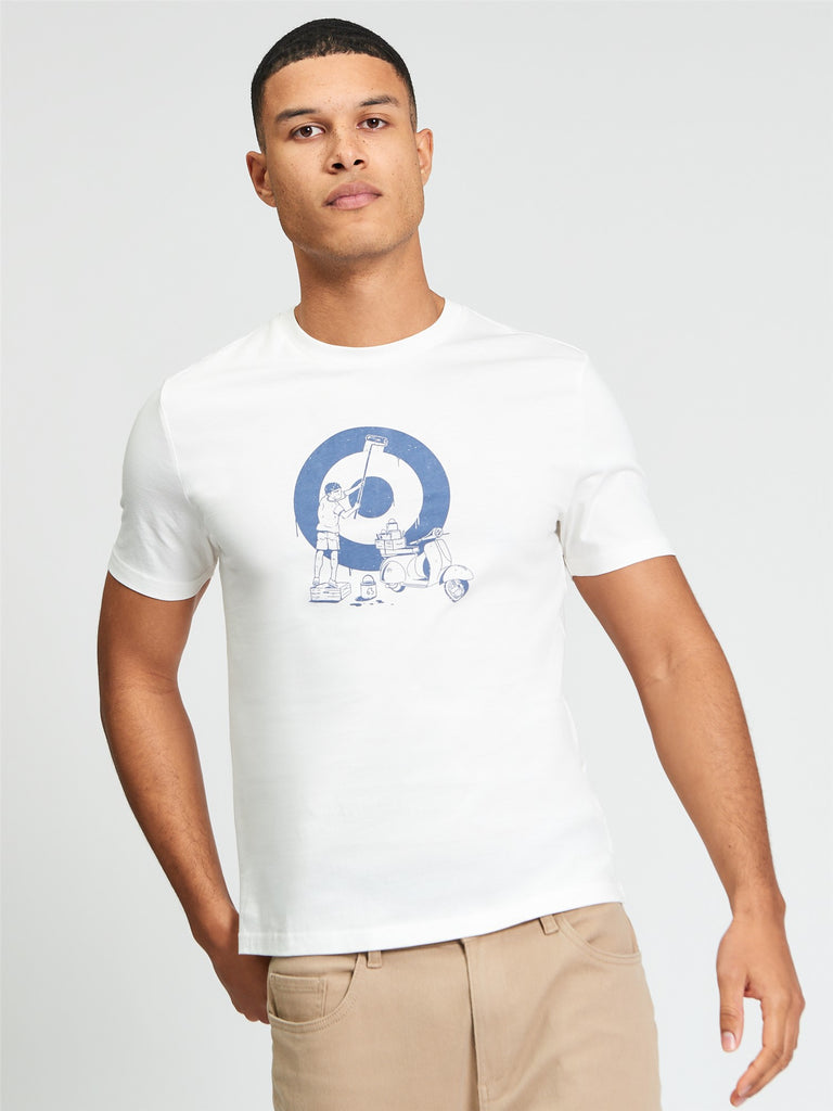 Ben Sherman T-shirt - Rascal Target Tee - Ivory