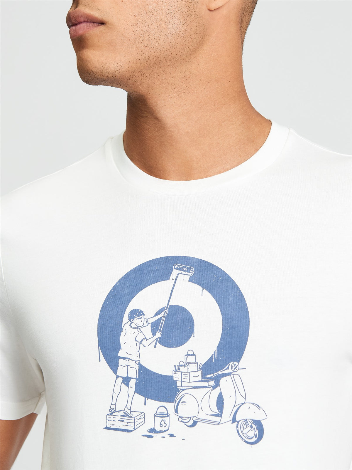 Ben Sherman T-shirt - Rascal Target Tee - Ivory