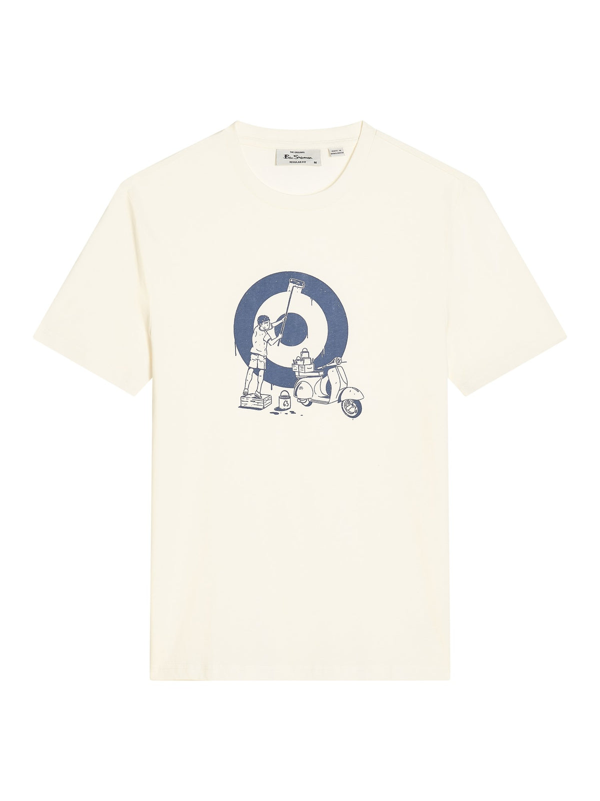 Ben Sherman T-shirt - Rascal Target Tee - Ivory