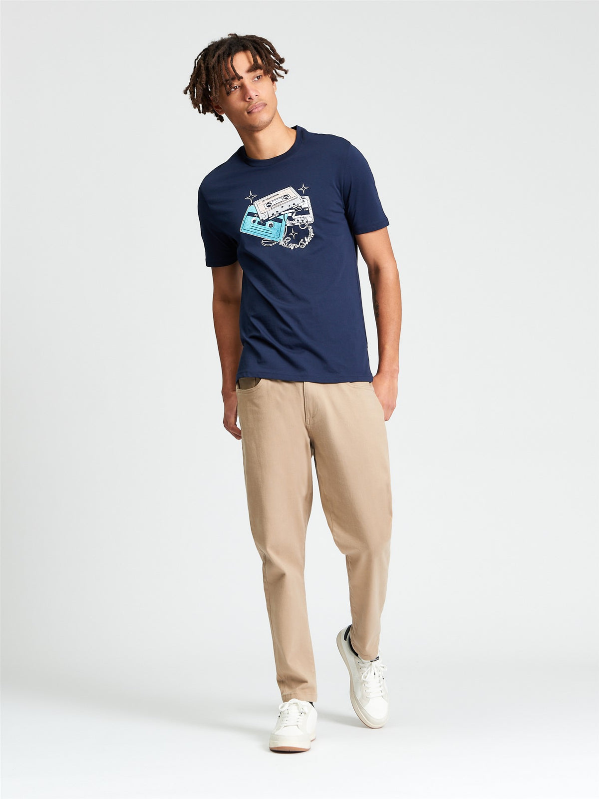 Ben Sherman T-shirt - Cassette 'My Generation' - Dark Navy