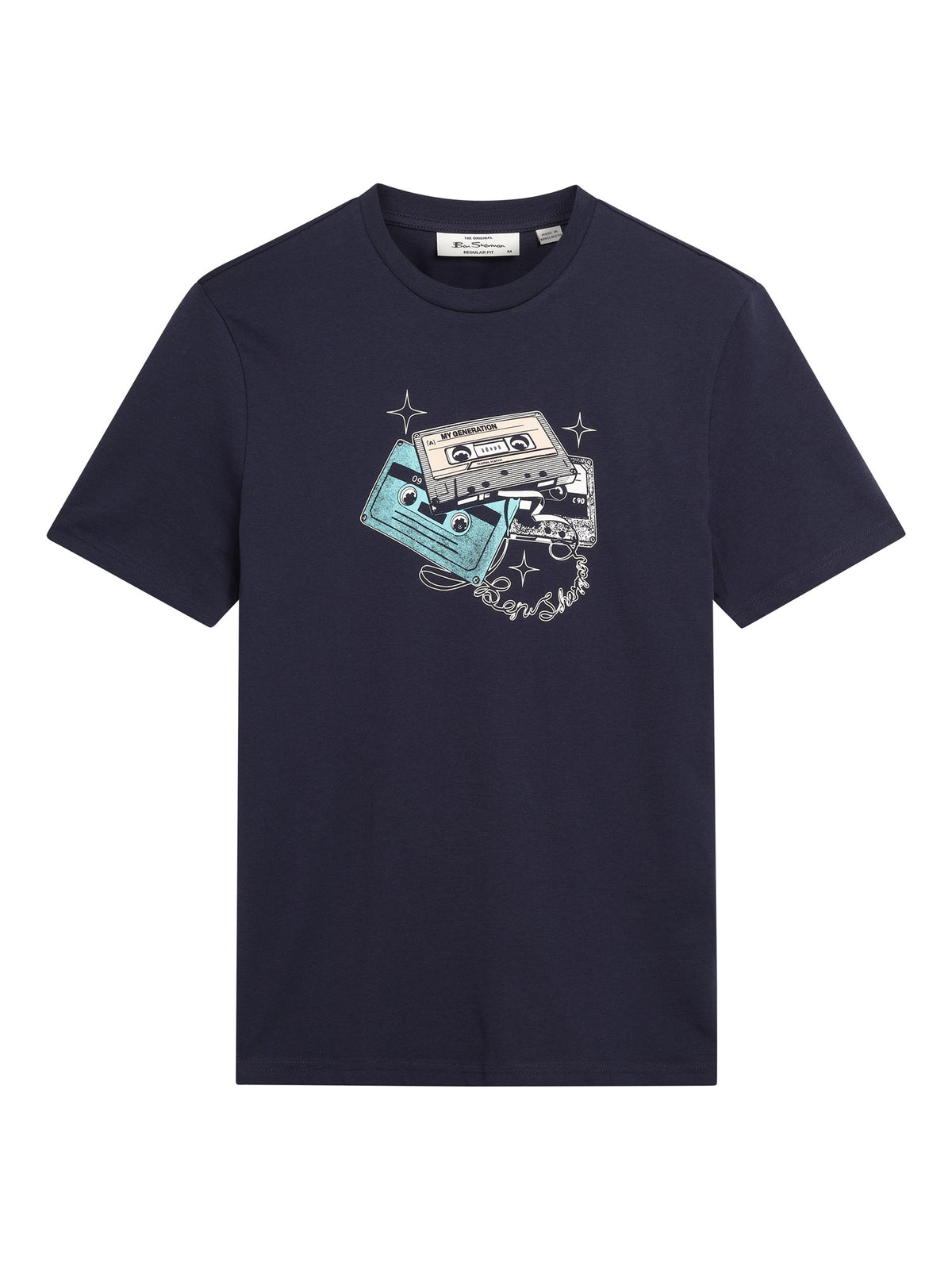 Ben Sherman T-shirt - Cassette 'My Generation' - Dark Navy