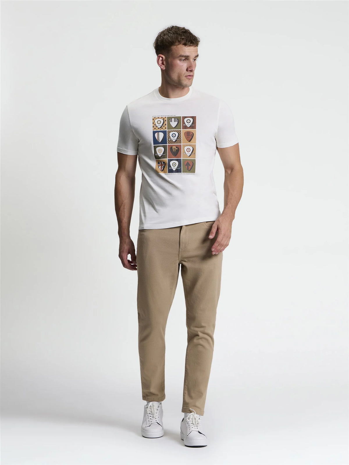 Ben Sherman T-shirt - Plectrum shirt - Ivory
