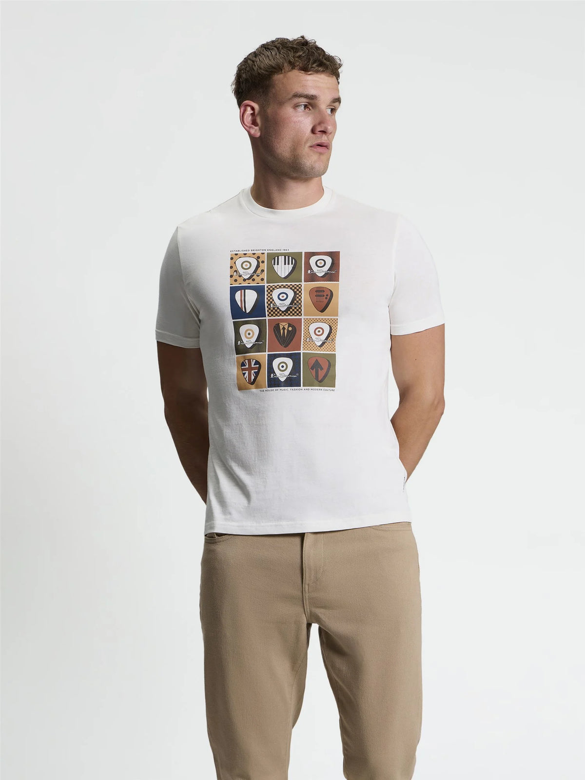 Ben Sherman T-shirt - Plectrum shirt - Ivory