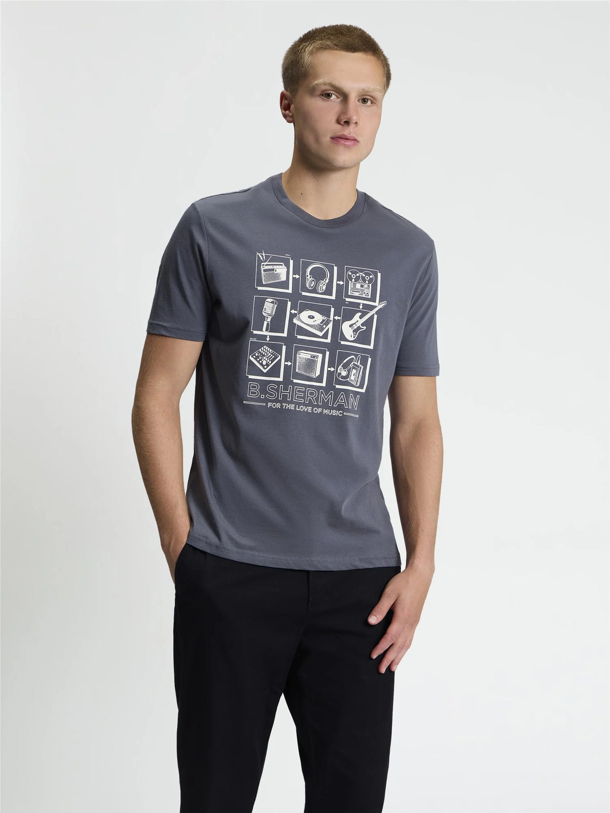 Ben Sherman T-shirt - Instruments - Slate