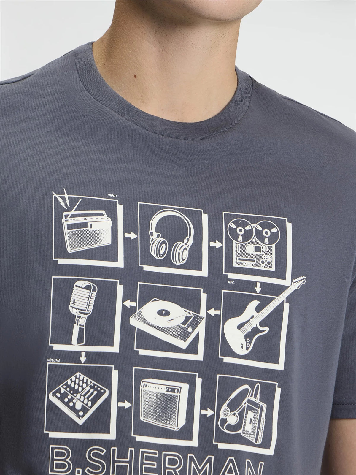 Ben Sherman T-shirt - Instruments - Slate