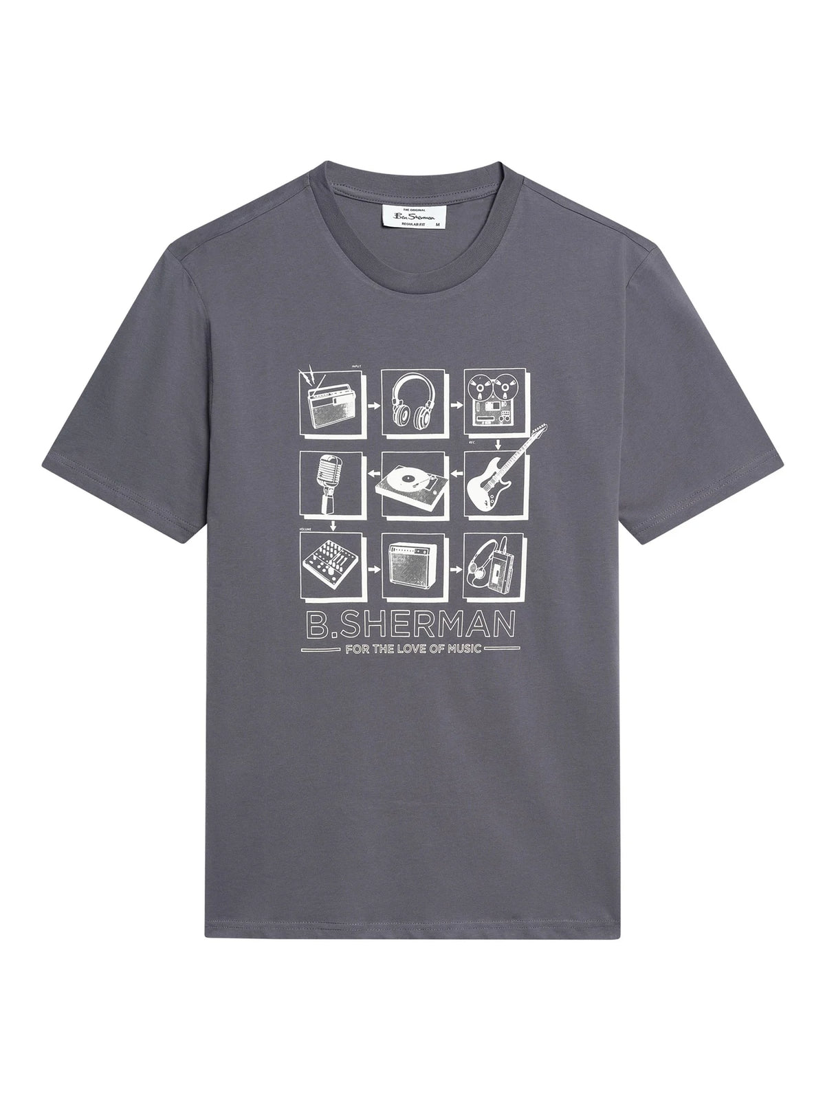 Ben Sherman T-shirt - Instruments - Slate