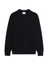 Ben Sherman Long Sleeve Texture Front Crew Neck Jumper - Black