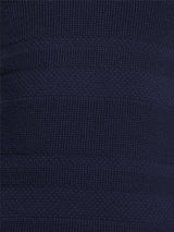 Ben Sherman Pull - Long Sleeve Placed Texture 1/4 Zip Jumper - Dark Navy