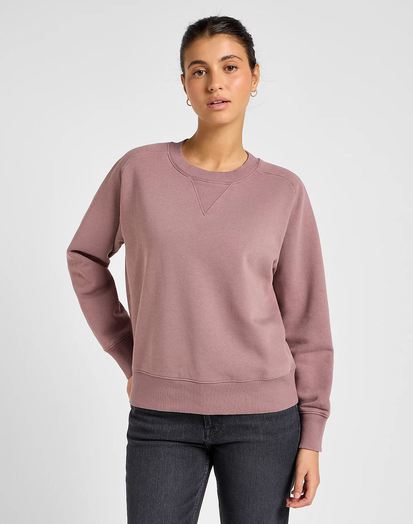 Lee Raglan crew neck sweater women - Dreamy Mauve