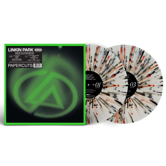 LINKIN PARK - PAPERCUTS (SINGLES COLLECTION) - Black/red Spaltter vinyl