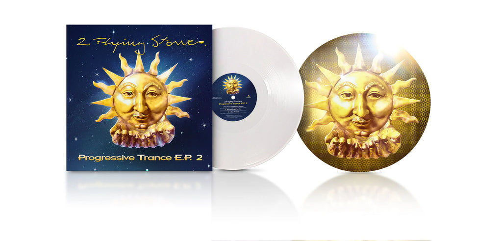 2 FLYING STONES - PROGRESSIVE TRANCE E.P. (PICTURE DISC 2 - Milky white + sticker)