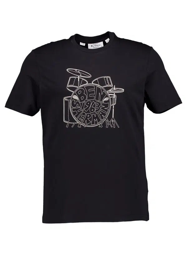 Ben Sherman T-shirt - Drumkit - Black