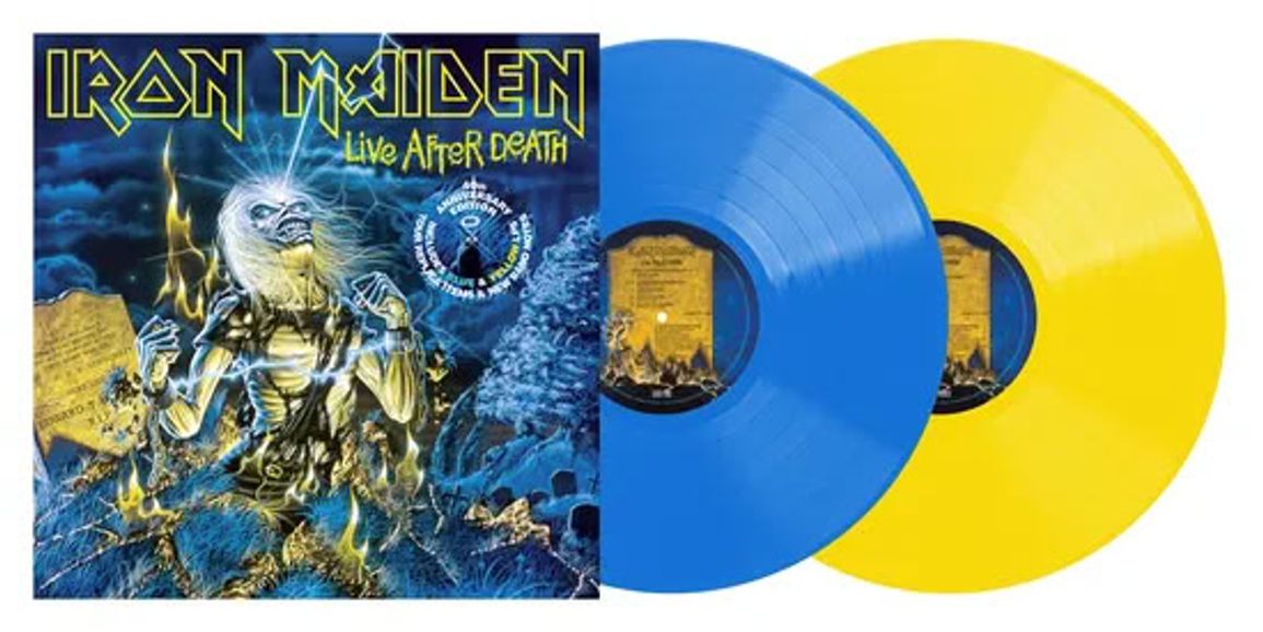 IRON MAIDEN - LIVE AFTER DEATH (Anniv. edition Yellow & Blue Vinyl)