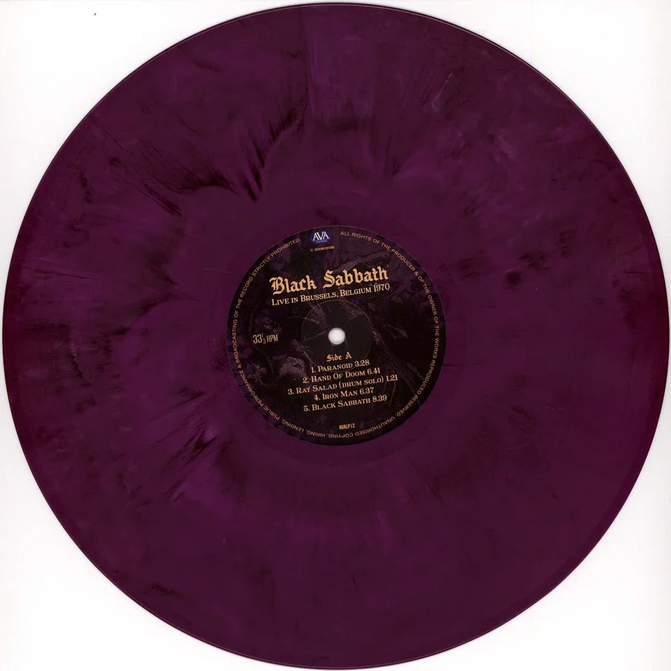 BLACK SABBATH - LIVE IN BRUSSELS (BELGIUM 1970) (Purple marbled vinyl)