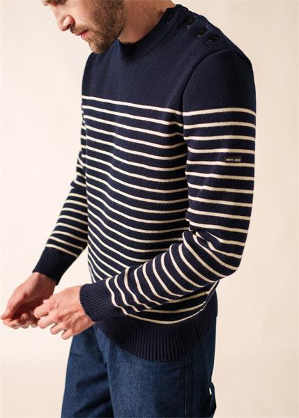 Saint James Pull  Binic - Marine/Ecru