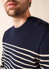 Saint James Pull  Binic - Marine/Ecru