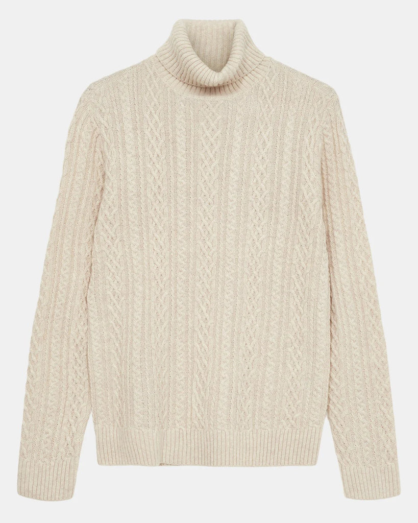 Anerkjendt Knitwear - Aksune Cable Rool Neck - Tofu