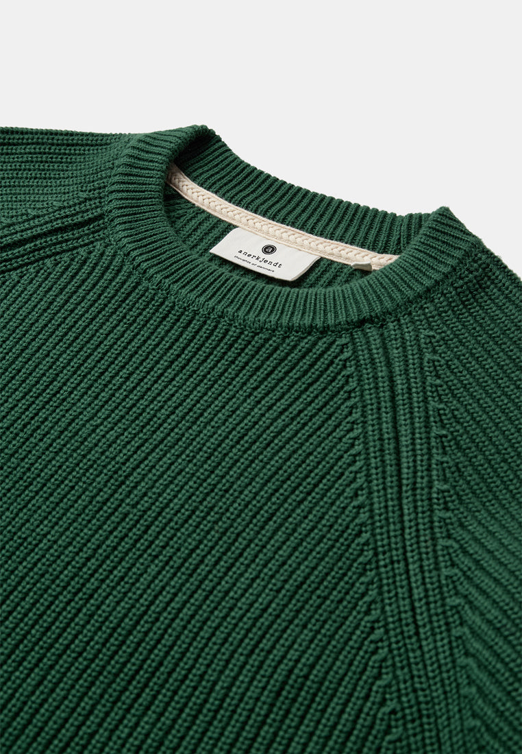 Anerkjendt Aksune Patent Knit- Hunter Green